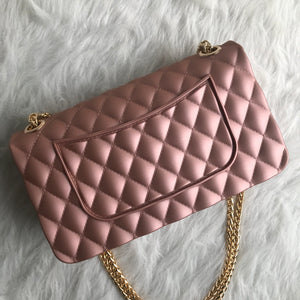 Quilted Jelly Handbag - Dusty Rose