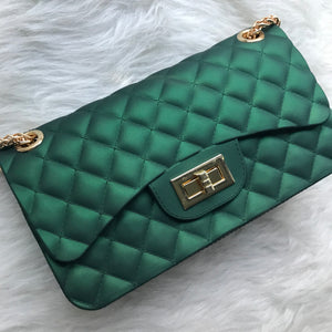 Quilted Jelly Handbag - Green