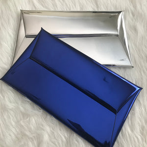 Reflective Envelope Clutch - Silver