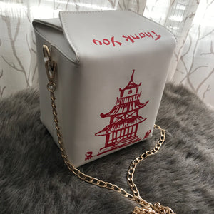 Take Out Inspired Bag - White/Red