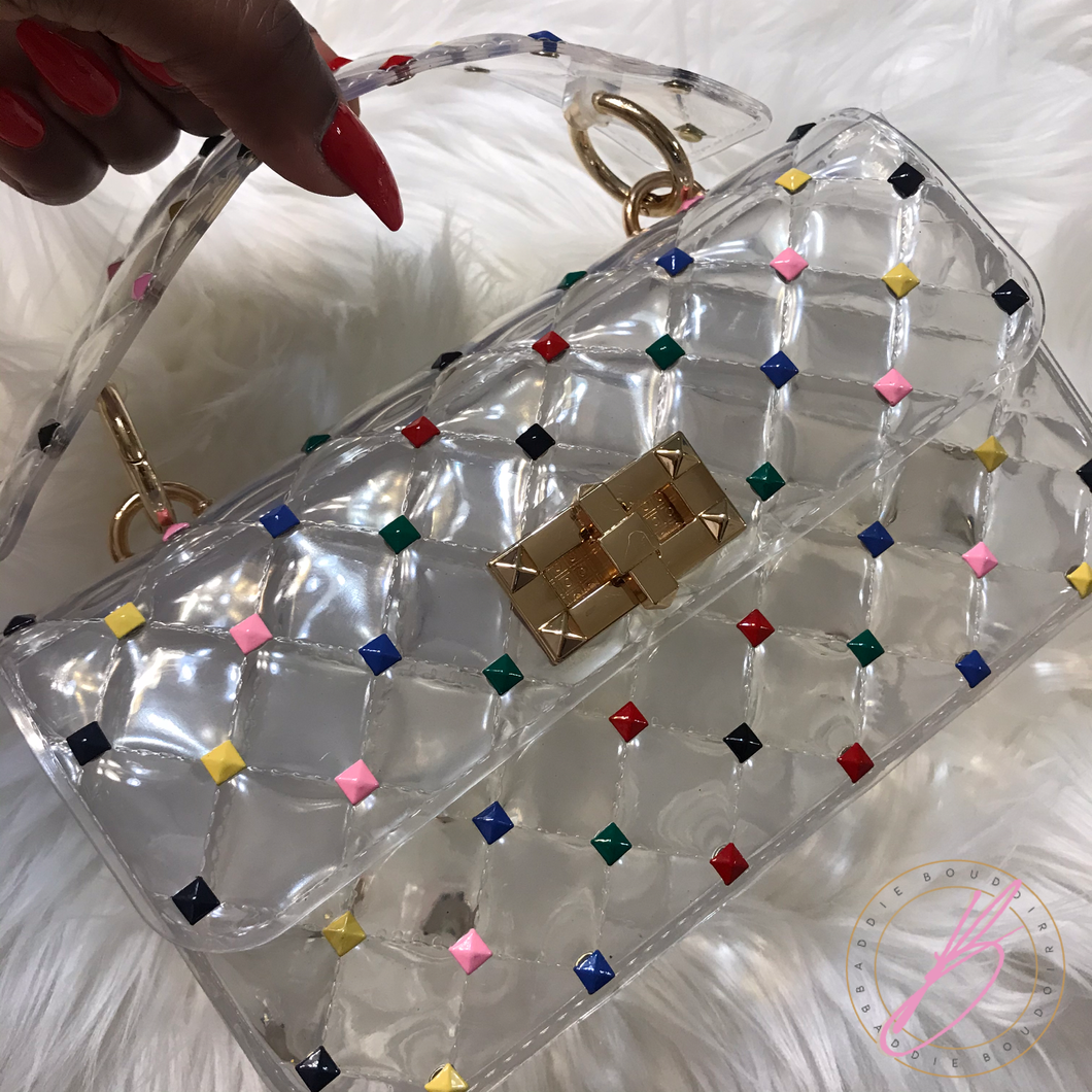 Quilted Jelly Handbag - Clear