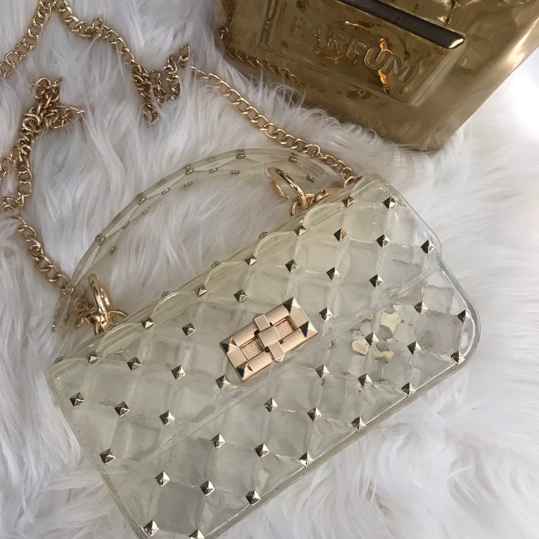 Quilted Jelly Handbag - Translucent Ivory